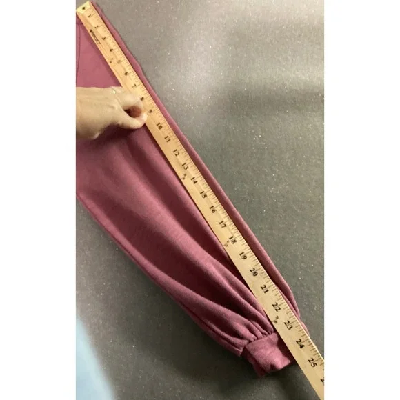 Lush Women's Cotton Tunic Dress with pockets‎ Crushed Berry Sz S Lagenlook Boho - Picture 10 of 10